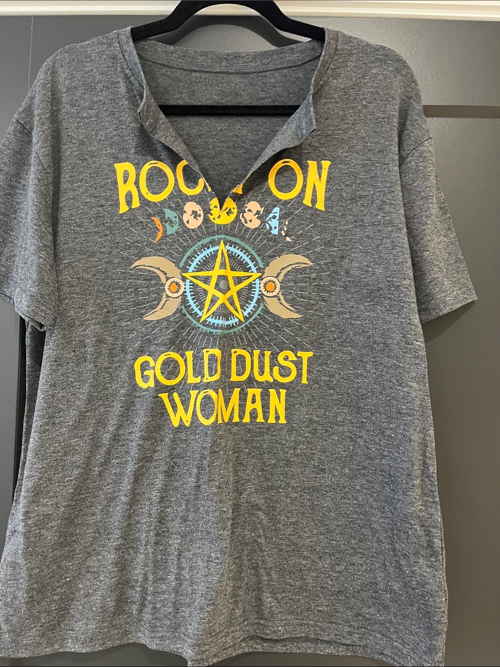 Gold Dust Woman Graphic Tee - Gray